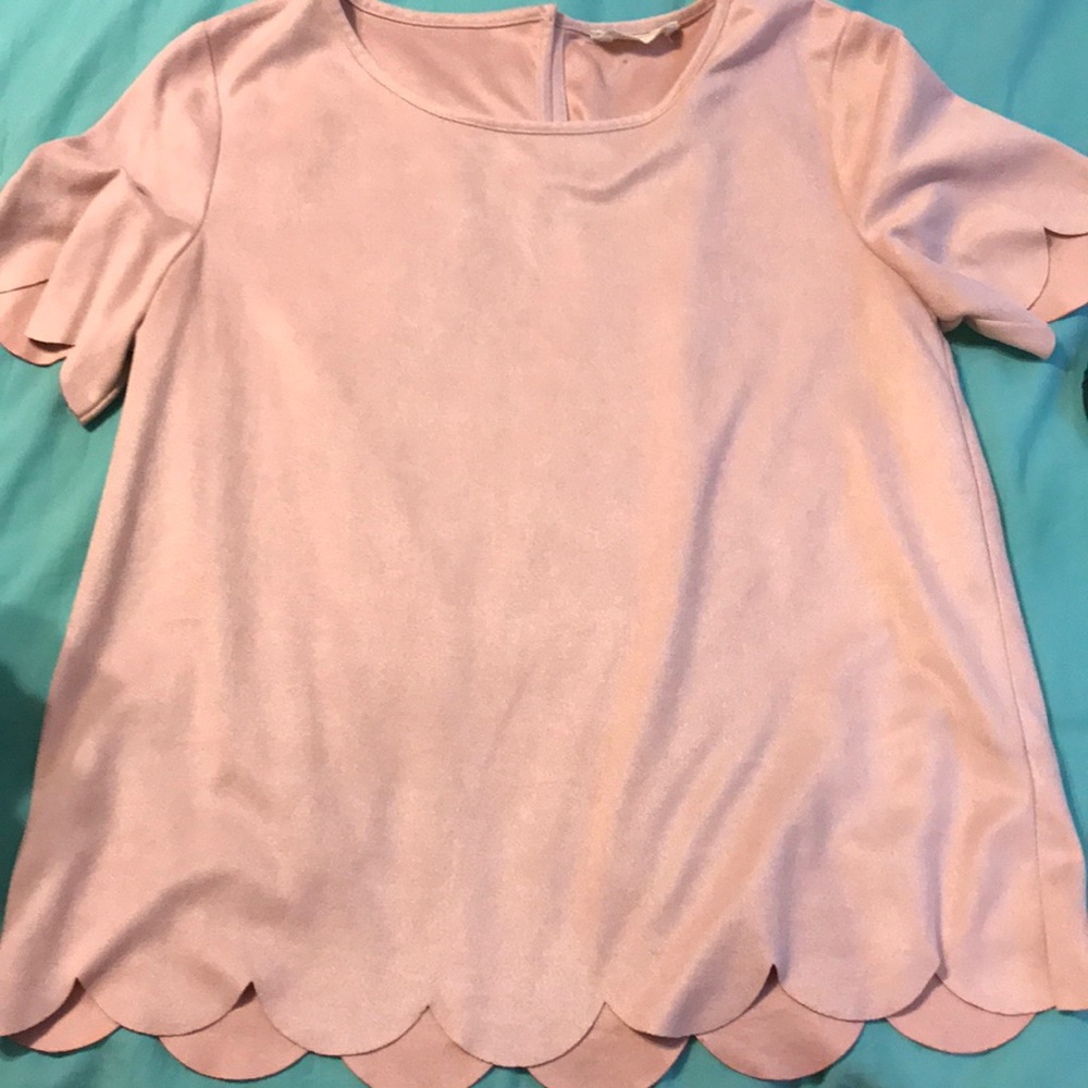 Suede Top/ Blush Pink Color